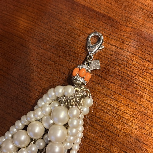 Banana Republic multi strand torsade faux pearl coral gold necklace Chocker - Picture 8 of 12